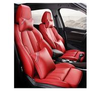 YSQOJF Car Seat Cover Sets For BMW For X5 X6 Z4 E53 E70 E71 For E72 E85 E86 E89 F15 Custom Car Seat Covers Set Leather Full Set Waterproof(RED LUX)