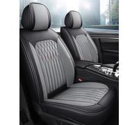 YSQOJF Car Seat Covers Set Pu Leather Universal Car Seat Cover For Mazda All Models 3 For CX-5 2 5 6 CX-3 CX-4 CX-7 For CX-9 RX-8 CX-30 CX-50 Auto Accessories Car Seat Covers(Black Gray,Standard)