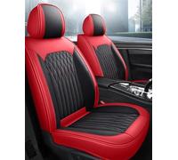 YSQOJF Car Seat Covers Set Pu Leather Universal Car Seat Cover For Mazda All Models 3 For CX-5 2 5 6 CX-3 CX-4 CX-7 For CX-9 RX-8 CX-30 CX-50 Auto Accessories Car Seat Covers(Black Red 4pcs,Standard)
