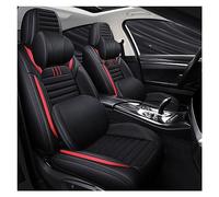 YSQOJF Front+Rear Car Seat Cover Set For Legend For Accord For Insight For Ridgeline For Crosstour Seat Protectors(Black Red 4pcs)