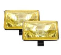 YSQOJF LED Fog Light Fog Lights For PEUGEOT For 205 GTI CTI 106 306 Mi16 H3 Halogen Spotlight Front Driving Light Fog Lamps Headlight Accessories(1pc Amber)