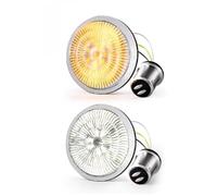 YSQOJF LED Headlight For Sportster For Touring For Electra Glide For CVO Motorcycle LED Turn Signal Indicator Light Headlamp(Type C)