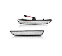 YSQOJF Mirror Indicators Light Front Side Marker Lamps Amber/White Lights For Mustang 2010-2014 Front Bumper Clear Lens With 27-SMD(WHITE)