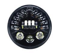 YSQOJF Motorcycle Auxiliary Light For FLD For Softail For Nightster 883 For Touring Turn 7 Inch Headlight Universal Adaptive Light Motorcycle Parts(Black)