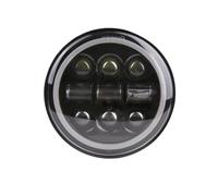 YSQOJF Motorcycle Headlights 5 3/4" LED Headlamp 5.75 Inch Motorcycle LED Headlight White DRL Angel Eyes For Dyna For Sportster For Softail Motorcycle Front Headlight(45W drl)