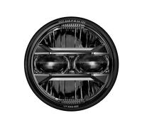YSQOJF Motorcycle Headlights Motorcycle 5.75 Inch LED Headlight Projector Angel Eyes H4 5 3/4" Headlamp DRL For Sportster For Dyna For Iron 883 Motorcycle Front Headlight(WHITE)