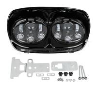 YSQOJF Motorcycle LED Headlight Motorcycle 5.75" Dual LED Projector Headlight Lamp For Road For Glide For FLTR 1998-2010 2011 2012 2013 Motorcycle LED Spotlight(Black)