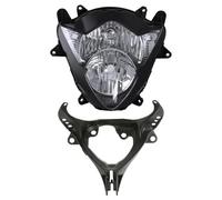 YSQOJF Motorcycle LED Headlight Motorcycle Front Headlight HeadLamp & Upper Fairing Bracket For Suzuki For GSXR 1000 For GSXR1000 2005-2006 Motorcycle LED Spotlight