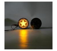 YSQOJF Turn Signal Lights 2Pcs Car Turn Signal For Jeep For Wrangler For JK JKU 2007-2018 LED Turn Signal With Star Pattern Smoke Cover Car Led Lights(C)