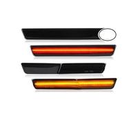 YSQOJF Turn Signal Lights 4Pcs LED Front Rear Side Marker Lights Turn Signal Lamp Smoked Lens For Dodge For Challenger Widebody 2018-2022(Smoked)