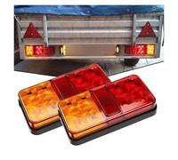 YSQOJF Turn Signal Lights LED Rear Tail Light Trailer Light Universal Stop Indicator Lamp Red Stop Brake Turn Signal Light Car Caravan Van Boat Camper Bus