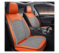 YSQOJF Universal 5 Seat Leather+Flax Car Seat Cover For A1 A3 A4 A5 A6 A6L A7 A8 A8L Car Accessories Interior Details Seat Protectors(A Og Gray 5 Seat)