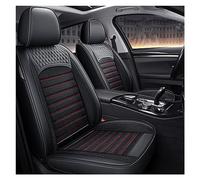 YSQOJF Universal 5 Seat Leather+Flax Car Seat Cover For JAGUAR For XF For F-Pace For E-pace For I-Pace For X-Type XE XJ XK Car Interior Seat Protectors(A Bk Red 5 Seat)