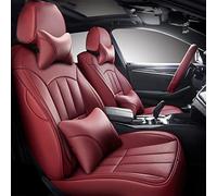 YSQOJF Waterproof Carseat Covers Car Leather Seat Cover For Nissan For Qashqai J10 J11 For Juke For Murano Z51 For X Trail For Versa For Teana J32 For Almera G15 For Patrol Y61(WINE RED,Deluxe)