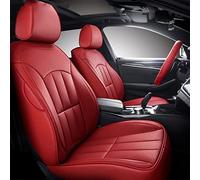 YSQOJF Waterproof Carseat Covers Car Leather Seat Cover For Nissan For Qashqai J10 J11 For Juke For Murano Z51 For X Trail For Versa For Teana J32 For Almera G15 For Patrol Y61(Red,Standard)