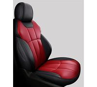 YSQOJF Waterproof Carseat Covers Car Leather Seat Covers For Megane 2 3 For Duster For Talisman For Scenic For Captur For Clio For Fluence For Kangoo For Logan For Kadjar(Black Red 4pcs)
