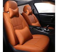 YSQOJF Waterproof Carseat Covers Car Seat Cover Custom For A5 A3 A4 A6 A7 A1 A8 Q3 Q5 Q7 100 R8 Cowhide Leather(Orange,Luxury)