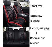 YSQOJF Waterproof Carseat Covers Car Seat Covers For Dodge For Journey For Charger For Challenger For Dart For Caliber For Durango For Avenger For Magnum For Grand Caravan(Black Red 4pcs,Standard)