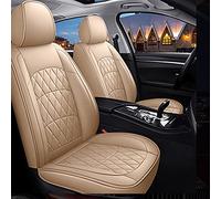 YSQOJF Waterproof Carseat Covers Car Seat Covers For Toyota For Corolla For Camry For Highlander For Land Cuirser For Prado For Avalon For Avanza For Rav4 Pu Leather 5 Seat(Beige,Standard)
