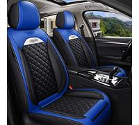 YSQOJF Waterproof Carseat Covers Car Seat Covers For Vw For Touran For Variant For Magotan For Jetta For Passat For Polo For Golf For Touareg Leather Interior 1set(Blue)