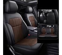 YSQOJF Waterproof Carseat Covers Car Seat Covers Set For Dodge For Challenger 2008-2022 Vegan Leather + Suede Custom Fitted Interior Protector(Black Coffee A)