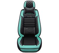 YSQOJF Waterproof Carseat Covers For Civic 2006 2011 Leather Car Seat Covers For Fit For Accord 7 For Crv 2008 For Crz For City 2003 2018 For Pilot 2009 For Jazz(BLACK GREEN,Deluxe a)