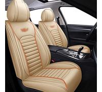 YSQOJF Waterproof Carseat Covers For Dacia For Duster For Sandero For Logan Car Seat Cover Leather Automotive Interior Parts(Beige)