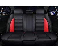 YSQOJF Waterproof Carseat Covers For Dacia For Duster For Sandero For Logan Car Seat Cover Leather Automotive Interior Parts(Black Red 4pcs)