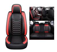 YSQOJF Waterproof Carseat Covers For Dodge For Journey Leather Car Seat Covers For Caliber For Challenger For Ram 1500 For Durango For Nitro(Black+Red)