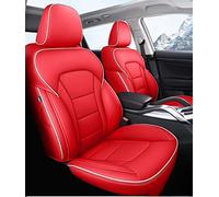 YSQOJF Waterproof Carseat Covers For Megane 2 3 Leather Car Seat Covers For Master For Scenic For Captur For Clio For Fluence For Kangoo For Logan For Kadjar(Red,Standard)