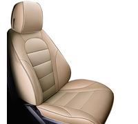 YSQOJF Waterproof Carseat Covers For Skoda For Octavia 2 For Fabia Genuine Leather Car Seat Covers For Superb 3 For Karoq For Kodiaq For Rapid 2017 For Spaceback For Yeti(Beige,Standard)