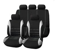 YSQOJF Waterproof Carseat Covers Front Rear Seat Car Seat Covers Cushion Sets For Skoda For Fabia(Red-Brown-Panel)