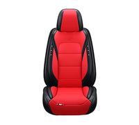 YSQOJF Waterproof Carseat Covers Full Set Car Leather Seat Cover For Dodge For Journey For Caliber For Avenger For Challenger For Charger For Nitro For Ram 1500(Black Red 4pcs,Standard)