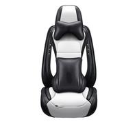 YSQOJF Waterproof Carseat Covers Full Set Car Leather Seat Cover For Dodge For Journey For Caliber For Avenger For Challenger For Charger For Nitro For Ram 1500(White Black,Deluxe)