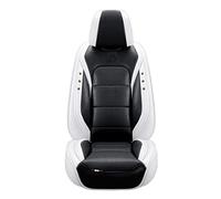 YSQOJF Waterproof Carseat Covers Full Set Car Leather Seat Cover For Dodge For Journey For Caliber For Avenger For Challenger For Charger For Nitro For Ram 1500(Black White,Standard)