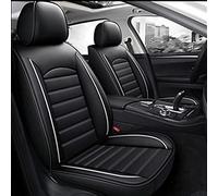 YSQOJF Waterproof Carseat Covers Full Set Pu Leather Car Seat Cover For A3 A1 A4 A5 A6 A6l A7 A8 A8l Interior Accessories(Black White 5 Seat,B)