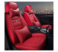 YSQOJF Waterproof Carseat Covers Leather 5 Seat Car Seat Covers For Toyota 4 For Runner 86 For Auris For Avalon For C-hr For Corolla For Rav4 For Camry For Carpet For Alfombra(Red,A)