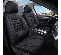 YSQOJF Waterproof Carseat Covers Leather Car Seat Cover Protector Full Set For Skoda For Octavia 2 For Superb 3 For Kamiq For Fabia For Kodiaq(Black)