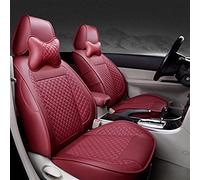 YSQOJF Waterproof Carseat Covers Leather Car Seat Cover Special For Kia K2 K3 K4 K5 For Kia For Cerato For Sportage For Optima For Maxima For Carnival(Red wine,No pillow)