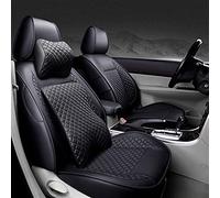 YSQOJF Waterproof Carseat Covers Leather Car Seat Cover Special For Kia K2 K3 K4 K5 For Kia For Cerato For Sportage For Optima For Maxima For Carnival(Black,Have pillow)