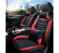 YSQOJF Waterproof Carseat Covers Leather Full Coverage Car Seat Cover For Bmw X5 E70 E53 F15 F85 X6 X7 X2 X1 X4 F39 X3 E83 F25 X3 G01 F97(Black Red 4pcs,Deluxe)