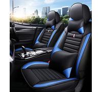 YSQOJF Waterproof Carseat Covers Leather Full Coverage Car Seat Cover For Bmw X5 E70 E53 F15 F85 X6 X7 X2 X1 X4 F39 X3 E83 F25 X3 G01 F97(Black BLUE,Deluxe)