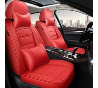 YSQOJF Waterproof Carseat Covers Pu Leather Full Coverage 5 Seat Car Seat Cover For Accord For Shuttle For Urv For Inspire For Xrv Hrv For Pilot For Element S200 For Insight For Prelude(Red,Luxury)