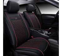 YSQOJF Waterproof Carseat Covers Pu Leather Full Set 5 Seat Car Seat Cover For Accord For Shuttle Urv For Inspire Xrv Hrv For Pilot For Element For Insight For Prelude(Black red no pillow)