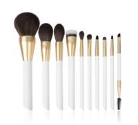 YsRoad Makeup Brush Set-Synthetic Hair Vegan Cosmetic Make Up Brush Kit Face Powder Concealers Eyeshadow Blush Brushes(10pcs Woodenhandle)