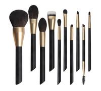 YsRoad Makeup Brush Set-Synthetic Hair Vegan Cosmetic Make Up Brush Kit Face Powder Concealers Eyeshadow Blush Brushes(10pcs Woodenhandle)