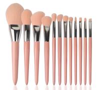 YsRoad Makeup Brush Set-Synthetic Hair Vegan Cosmetic Make Up Brush Kit Face Powder Concealers Eyeshadow Blush Brushes(12pcs Woodenhandle)