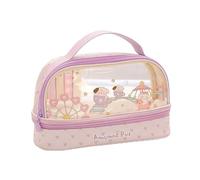 YsRoad Pencil Case - 2-Layer, Transparent, Handheld, Cartoon, Large Capacity Pencil Case, Stationery Box, Storage Pouch