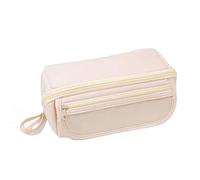 YsRoad Pencil Case, Storage Bag - Multiple Compartments, Large Opening.3QS-Cream White
