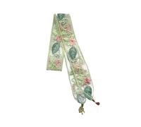 YsRoad Women's Scarf - White Lace faux pearl Skinny Scarf Long Thin,Y2K Ribbon Choker for Neck, Hair, Handbags, and Belt Accessory 78.8 x 3.8 inch